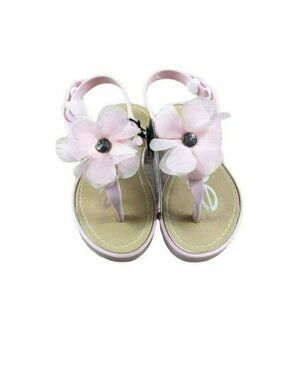 Bebe Shoes Pink Floral Jelly Sandal New Size 9/10